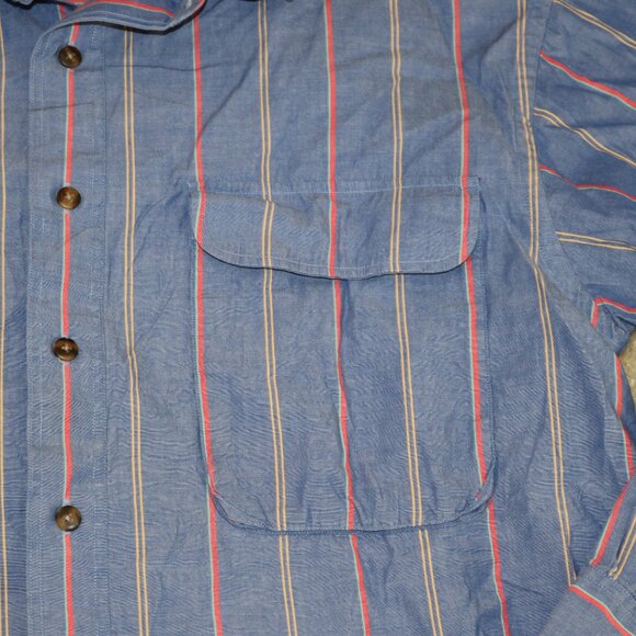 Gant Blue and Red Striped Casual Button Down Shirt - Picture 3 of 6